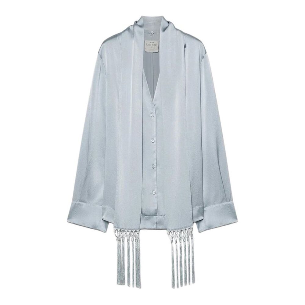 Forte Forte Women Silk Satin Shirt With Scarf